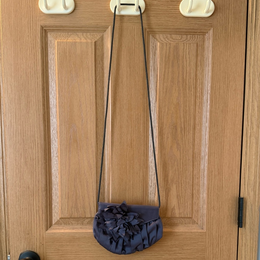 Women’s Grey Floral Accent Crossbody Bag
